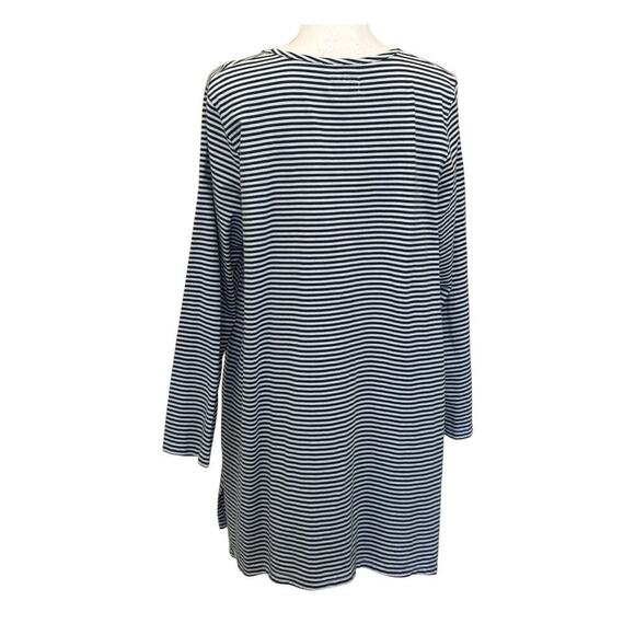 Iridium black/gray striped top, medium, oversized, lagenlook, layering, artsy - Picture 3 of 7